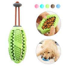 Интерактивная игрушка для собак Диспенсер для корма мяч для собак жевательные игрушки зубная щетка для собак чистка зубов для моляров товары для собак Уход за зубами для щенков 2024 - купить недорого