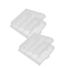 Caixa de plástico para pilhas aa e aaa, 2 peças, branca, para guardar bateria, caixa de armazenamento 2024 - compre barato