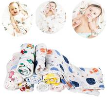 Newborn Baby Swaddling Blanket Infant Cotton Comfortable Muslin Swaddle Towel 120*120cm 2024 - buy cheap