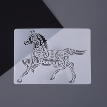 1pc Cute Horse Stencils Painting Template DIY Scrapbooking Diary Photo Album Decorative Drawing Office School Supplies Reusable 2024 - buy cheap