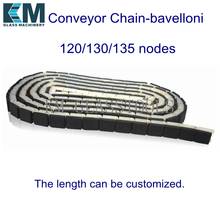 La cadena transportadora de la máquina biseladora de vidrio se utiliza para la máquina italiana Bavelloni para nodos de 120 ~ 135, la longitud se puede personalizar. 2024 - compra barato