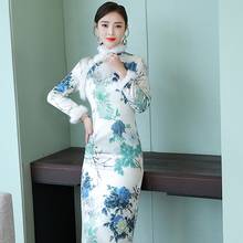 Qipao Traditional Chinese Oriental Dress Women Cheongsam Sexy Modern Chinese Dress Qi Pao Thick Female Winter Asian Dress FF2543 2024 - buy cheap