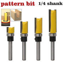 1/4" Shank Top Bearing Flush Trim Pattern Router Bit Export Woodworking Cutter Engraving Machine Trimming Wood Cutter Tool 2024 - buy cheap