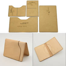 Carteira id cartão saco desenho kraft padrão de papel artesanal saco de couro molde modelo de costura estêncil ferramenta suprimentos 2024 - compre barato