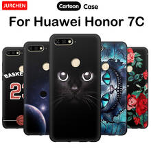 JURCHEN Phone Cases For Huawei Honor 7C 5.99" Silicone Case For Huawei Honor 7c 7 C TPU Cute Cartoon Painting Antifouling Cover 2024 - buy cheap