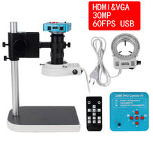 New 1080P HDMI VGA Digital Microscope For Electronic Soldering 130X Microscope Camera USB LED Ring Light Professional Repair 2024 - buy cheap