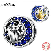 DALARAN Cute Cat Charms 925 Sterling Silver CZ Beads For Charms Silver 925 Original DIY Jewelry Making Women Gift 2024 - buy cheap