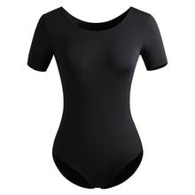 DYUAI Women Ballet Short Sleeve Leotards Scoop Neck Dance Costumes Gymnastics Leotards Adult Dance Wear Ballerina Suit 2024 - buy cheap