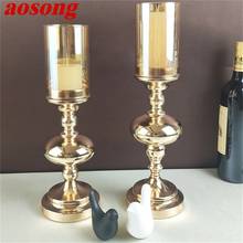 AOSONG Candle Table Lamp Gold Contemporary Luxury Retro Decoration Light For Home 2024 - buy cheap