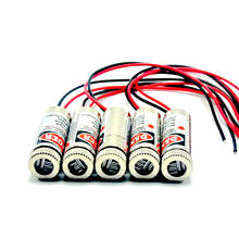 Módulo de diodo láser rojo enfocable, 650nm, 5mW, 3-5V, forma de cruz láser rojo con controlador en (5 piezas) 2024 - compra barato