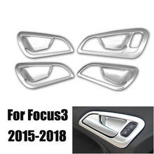 Accesorios de estilismo para puertas interiores de coche, embellecedor de mano, marco de decoración para Ford Focus 3 4 2012-2020, 4 unids/set por juego 2024 - compra barato