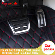 Педали тормоза акселератора для Volkswagen VW Golf 7 GTi MK7 Seat Leon 5F MK3 Octavia A7 Rapid Audi A3 8V Passat, автомобильные аксессуары 2024 - купить недорого