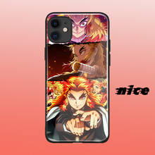 Rengoku-funda de silicona suave para iPhone, protector de cristal de Kimetsu no yaiba para iPhone SE 6s 7 8 Plus X XR XS 11 12 Mini Pro Max 2024 - compra barato