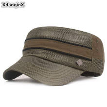 Xdanqschap boné de verão para homens e mulheres, chapéu de malha respirável, ventilação, chapéus militares, tamanho ajustável, bonés de marca para homens e mulheres 2024 - compre barato
