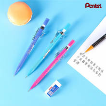 Lápis de atividade mecânico pentel a125, lápis japonês colorido para desenho, material de escritório e escolar, 0.5/0.7/0.9mm, 3 peças 2024 - compre barato