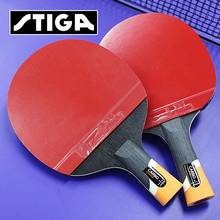 Genuino STIGA Pro carbono 6 estrellas, Mesa raqueta De tenis Raquete De Ping Pong con tirantes De tenis De mesa De carbono hoja 2024 - compra barato