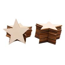 25x Wood Piece Handicraft DIY Christmas Home Room Wall Decor Ornaments 2024 - buy cheap