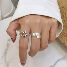 Кольцо с улыбкой модное Стильное кольцо на душу улыбка смеющееся лицо регулируемое кольцо на палец для женщин мужчин ювелирные изделия для влюбленных подарки 2024 - купить недорого