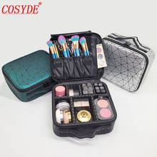 Women Brand Makeup Case Upscale Leather Beautician Brush Profession Makeup Organizer Bag Beauty Nail Travel Cosmetic Storage Box 2024 - buy cheap