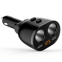 12V/24V Dual USB Fast Car Charger Car Cigarette Lighter Adapter Socket Splitter Converter 5V 3.6A Voltage Diagnose Display 2024 - buy cheap