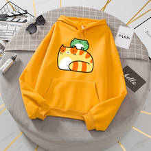 Cute Frog Hoodie Pullover Oversize Streetwear Funny Cat Sweatshirt Oversized Long Sleeve Winter Tracksuit Women Harajuku Tops 2024 - buy cheap