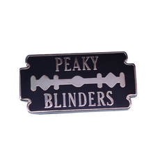 Peaky Blinders-Razor Blade Enamel Lapel Pin Badge Birmingham TV series Shelby Brummie Brummies brooch 2024 - buy cheap