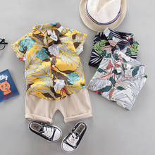 Комплект одежды для новорожденных мальчиков, модная рубашка, костюм для маленьких девочек, комплекты одежды на день рождения для младенцев 2024 - купить недорого