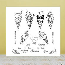 AZSG sellos transparentes de helado de diferentes estilos de animales para álbum de recortes DIY/fabricación de tarjetas/Álbum artesanías decorativas de sellos de silicona 2024 - compra barato