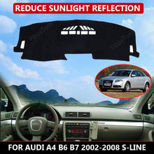 Capa do painel do carro para audi a4 b6 b7 2002-2008 s-line esteira protetor sun sombra dashmat placa almofada tapete automático 2024 - compre barato