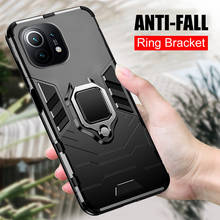 Mi11 Case Armor Shockproof Bumper Phone Cover For Xiaomi Mi11 Mi 11 2021 5G 6.81'' Case Magnetic Metal Ring Back Covers Coques 2024 - buy cheap