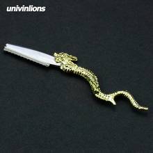 univinlions stainless dragon straight razor blade hairstyling hairdresser thinning razor haircut salon hair razors barbershop 2024 - buy cheap