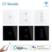 EU/UK Smart Light touch Switch 1/2/3 Gang wall switch Touch/WiFi/Voice/APP Smart Home controller Works with Alexa/Google home 2024 - buy cheap