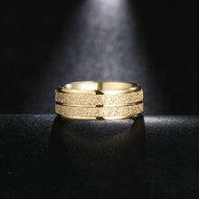 316L кольца из нержавеющей стали для женщин золото/серебро цвет скраб обручальное кольцо ювелирные изделия 2024 - купить недорого