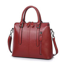 Bolsa feminina de couro genuíno, bolsa feminina grande de marca luxuosa para mulheres vintage casual c1180 2024 - compre barato