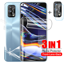 Película de hidrogel 3 en 1 para OPPO Realme 7 Pro, lente de cámara, película frontal y trasera para Realmi Realme7 Pro, película protectora de pantalla, no de vidrio 2024 - compra barato