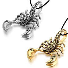 Charm Pendants Necklace for Men's Gifts Gold/Silver Color Jewelry Retro Punk Men Necklace Scorpion King Rope Clavicle Long Chain 2024 - buy cheap