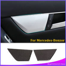 Real Carbon Fiber (Soft) Car Interior Door Decoration Stickers For Mercedes-Benz C-Class 2007-2013 Car Interior Accessories 2024 - buy cheap