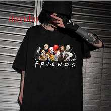 Camiseta de dibujos animados de chucky Friends para mujer, remera Harajuku con gráfico de mejores amigos, camiseta de estilo coreano, Top Vintage para mujer 2024 - compra barato