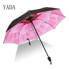 YADA 2020 INS Design Pink Flowers Rainy Umbrella Folding Anti-UV Rainproof Umbrellas Parasol Sun Protection Umbrella YD200067 2024 - buy cheap