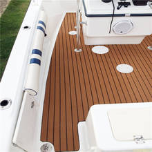 Autoadhesivo de espuma EVA para suelo de barco, almohadilla de hoja de teca de imitación para decoración de cubierta de barco, 2400x600x6mm, 2 colores 2024 - compra barato