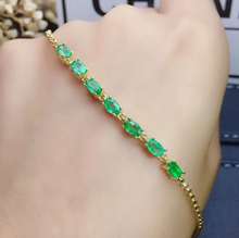 Natural And Real Emerald bangle Free shipping Natural real emerald For men or women 925 sterling silver bracelet 2024 - buy cheap