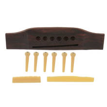 6String Rosewood Guitar Bridge Pins Saddle Nut for Acoustic Guitar Accessory 2024 - buy cheap