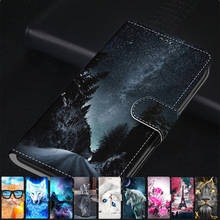 Funda de cuero con dibujos animados para Huawei P smart 2020, protector con ranura para tarjetas, billetera 2024 - compra barato