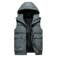Brand Clothing Vest Jacket Mens New Autumn Warm Sleeveless Jacket Male Winter Casual Waistcoat Men Vest Plus Size Veste Homme 2024 - buy cheap