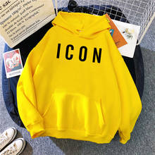 ICON Print Hoodies 2021 Autumn Winter Hooded Sweatshirt Hot Sale Fashion Men Clothing Casual Sweatshirt Warm Oversized Tracksuit 2024 - buy cheap