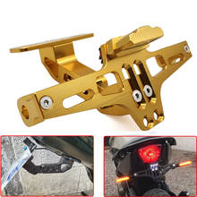 Suporte para luzes de placa e setas pisca-pisca de motocicleta, para kawasaki yamaha yzf r25 r15 r6 r125 z750 z800 fz8 fz1 fz6r 2024 - compre barato