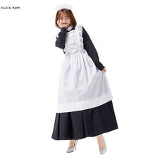 Black and White Female Housekeeper Maid Cosplay Women Halloween Waitress Costumes Carnival Purim Nightclub Role Play party dress 2024 - buy cheap