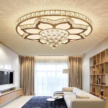 Crystal lotus high grade living room round led ceiling light modern simple atmosphere home master bedroom creative lighting 2024 - buy cheap