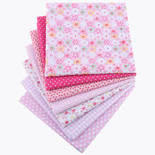 Nanchuang 7pcs/Lot Pink Thin Cotton Fabric Low Density Patchwork Cloth For DIY Handmade Sewing Tissue Needlework Pattern 50x50cm 2024 - buy cheap