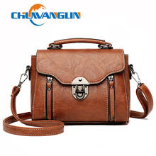 Chuwanglin Leather Women's Handbag Lock Design Large Capacity Shoulder Bag Female Crossbody Tote Messenger Bag bolsos 3011004 2024 - buy cheap
